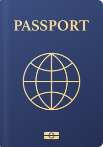 Blank open passport template